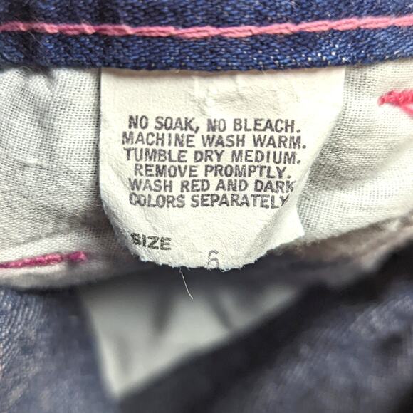 Vintage Oshkosh B'gosh Skirt Girls Size 6 Blue Denim Ruffle 90s - Picture 5 of 5